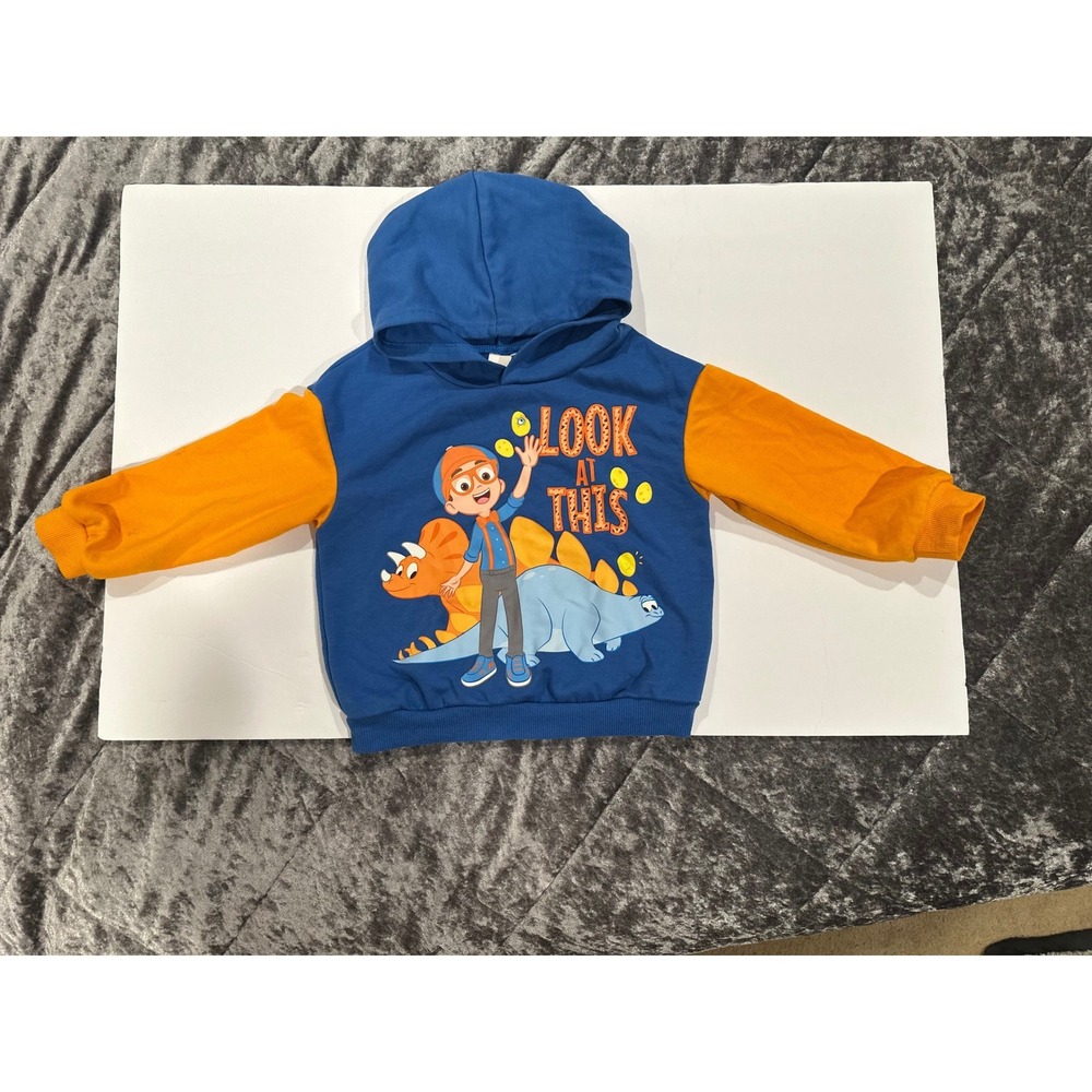SHEIN x Blippi Dinosaur Hoodie Size 4Y Blue/Orange Fair condition